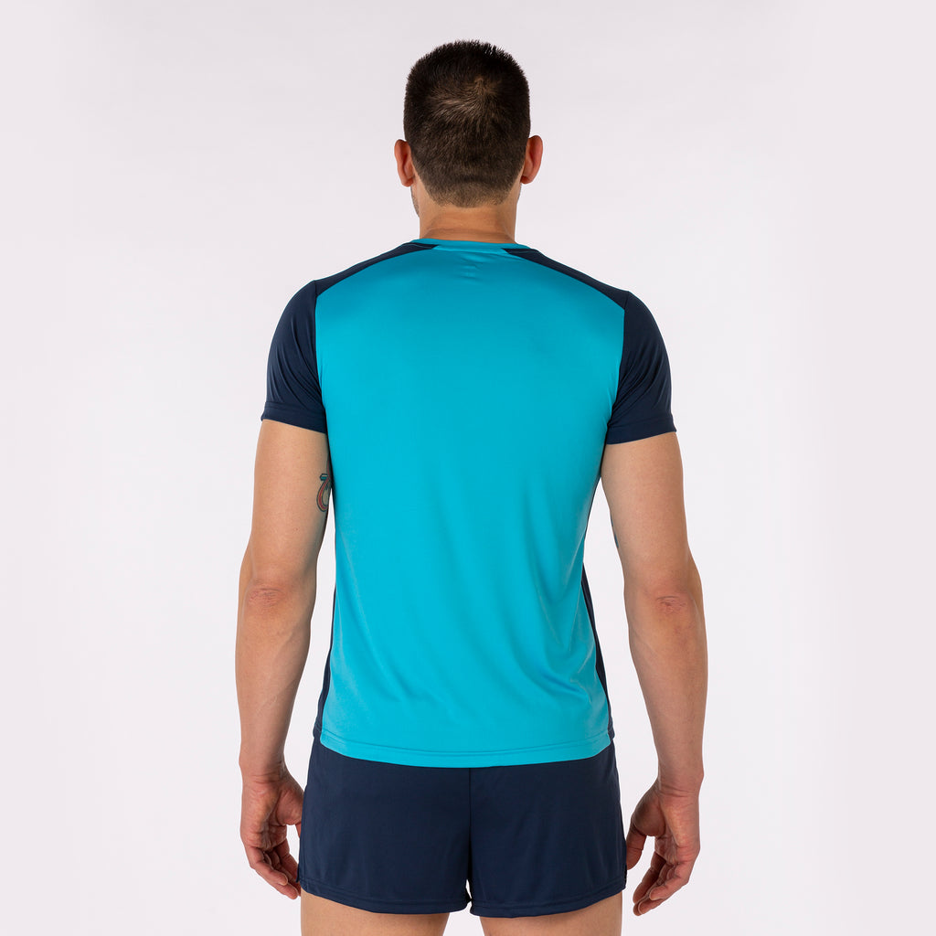 T-SHIRT RECORD II - TURCHESE FLUO-BLU NAVY - TURCHESE FLUO-BLU NAVY
