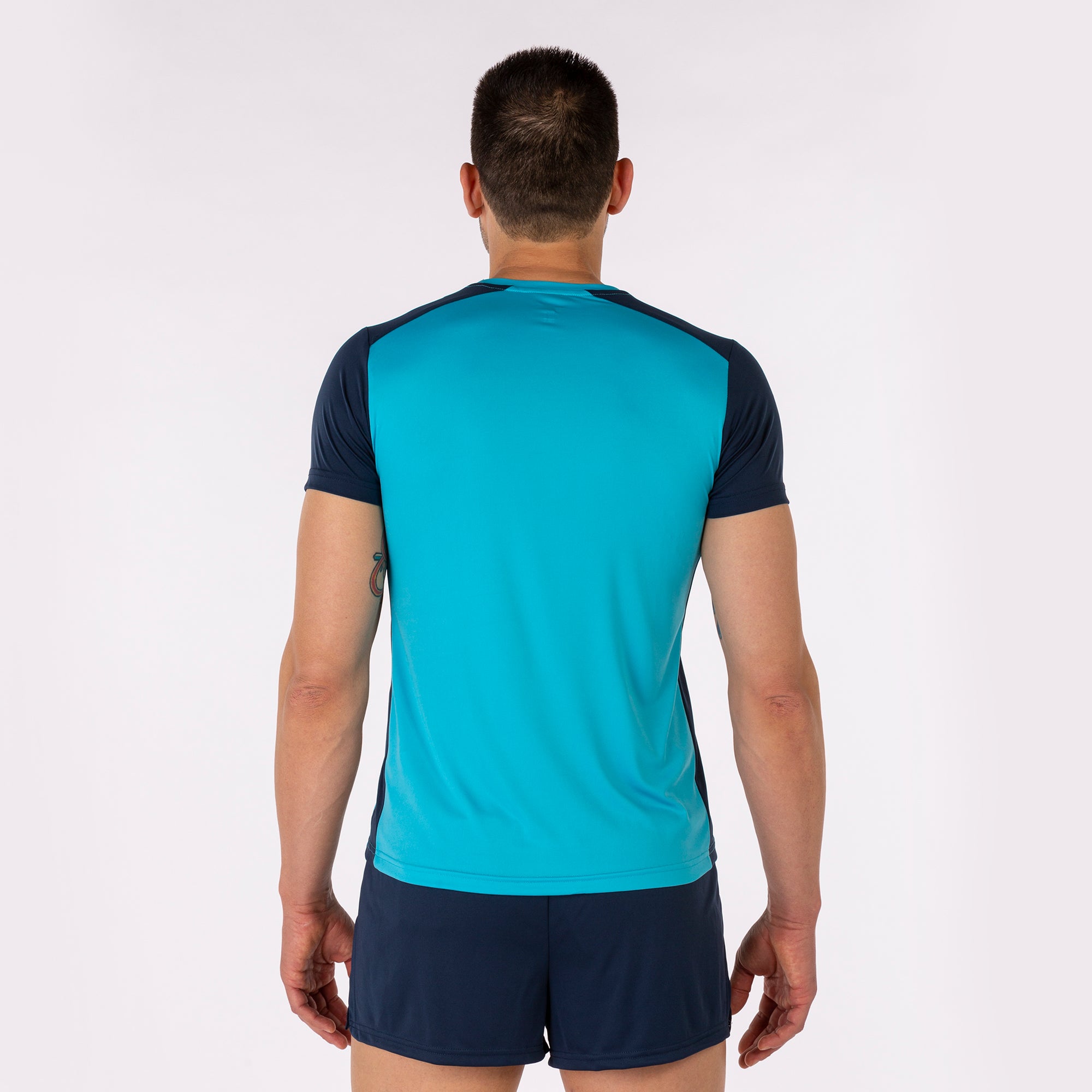 T-SHIRT RECORD II - TURCHESE FLUO-BLU NAVY - TURCHESE FLUO-BLU NAVY