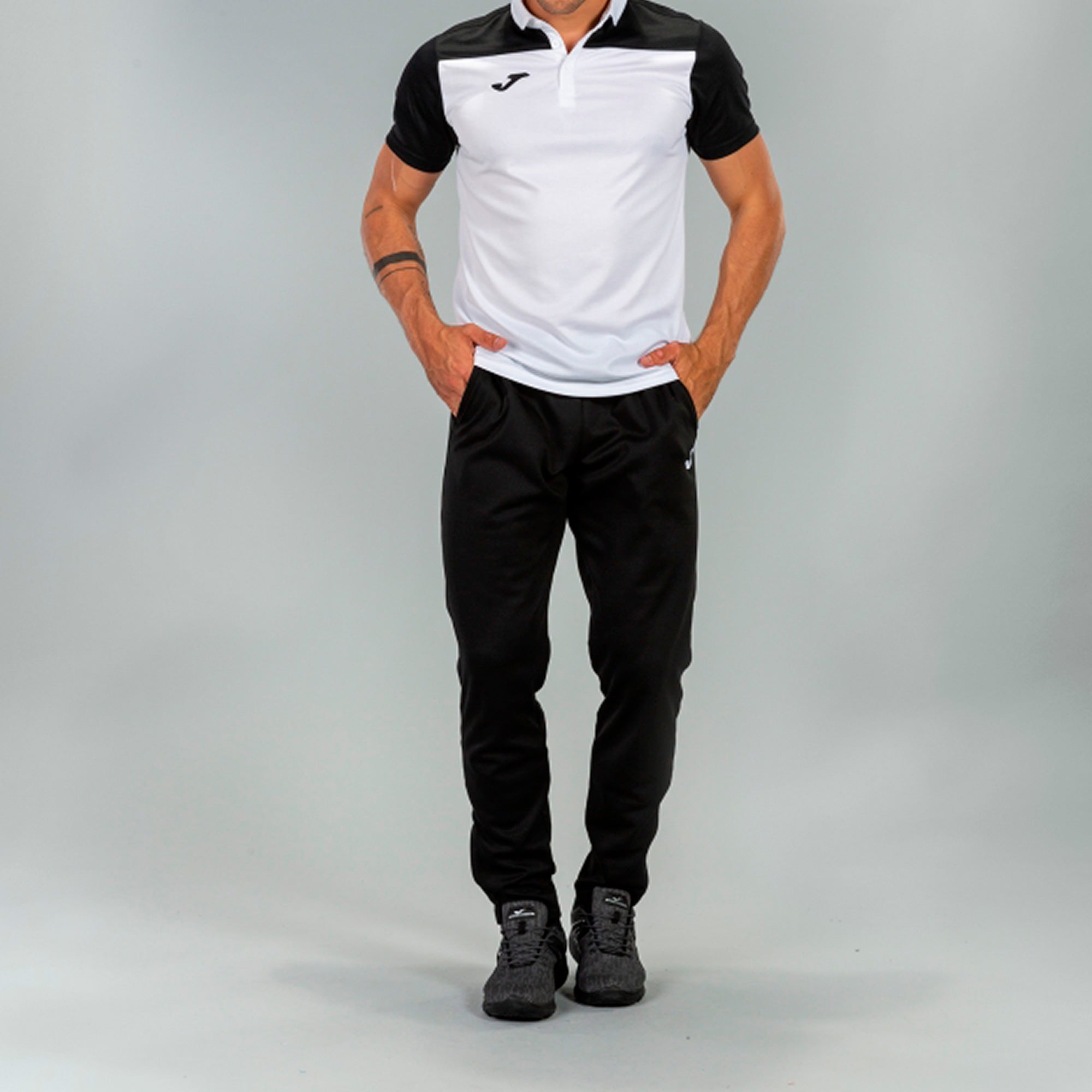 COMBI POLO SHIRT S/S - BIANCO-NERO - BIANCO-NERO