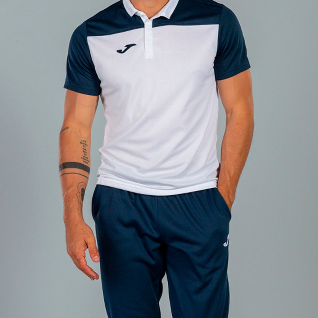 COMBI POLO SHIRT S/S - BIANCO-BLU NAVY - BIANCO-BLU NAVY