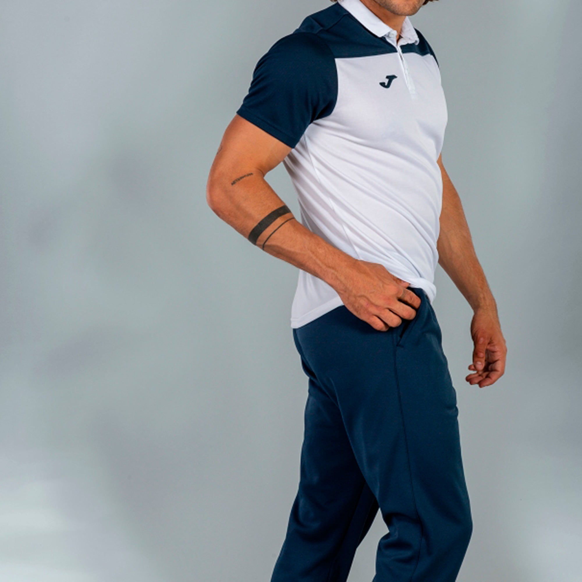 COMBI POLO SHIRT S/S - BIANCO-BLU NAVY - BIANCO-BLU NAVY