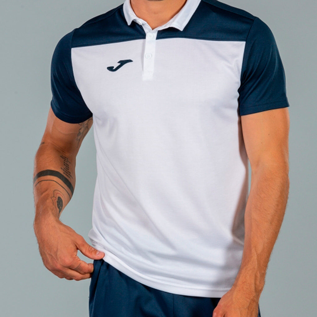 COMBI POLO SHIRT S/S - BIANCO-BLU NAVY - BIANCO-BLU NAVY
