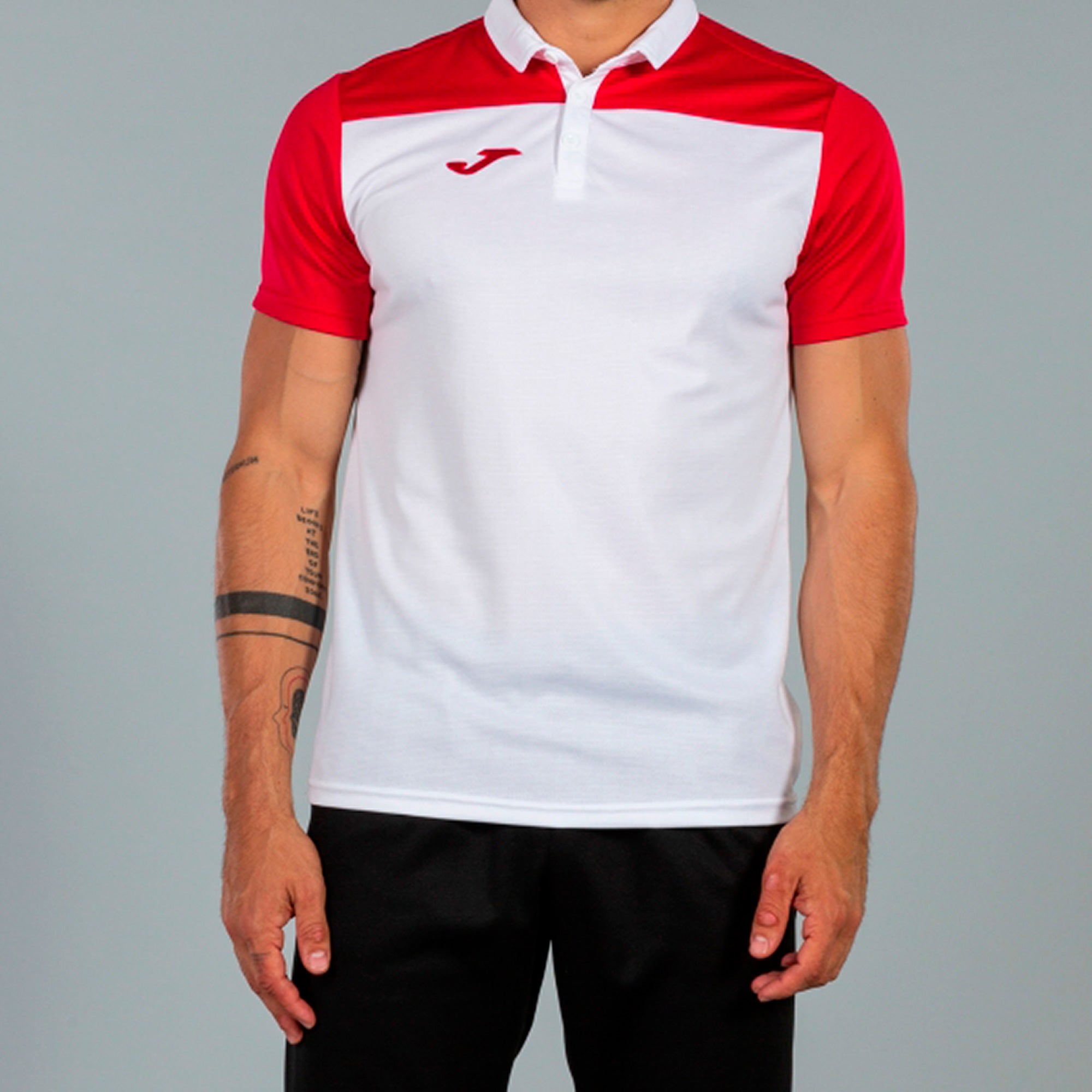 COMBI POLO SHIRT S/S - BIANCO-ROSSO - BIANCO-ROSSO