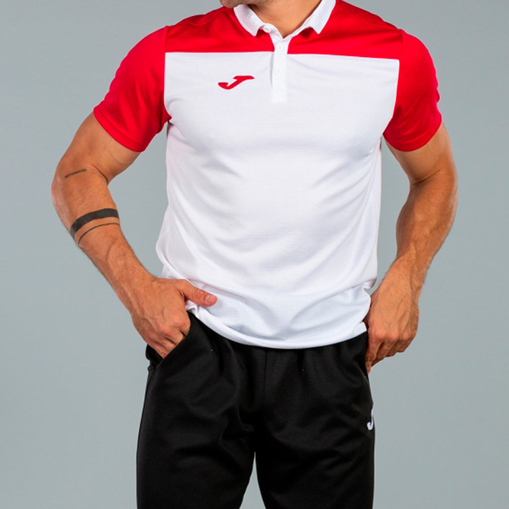 COMBI POLO SHIRT S/S - BIANCO-ROSSO - BIANCO-ROSSO