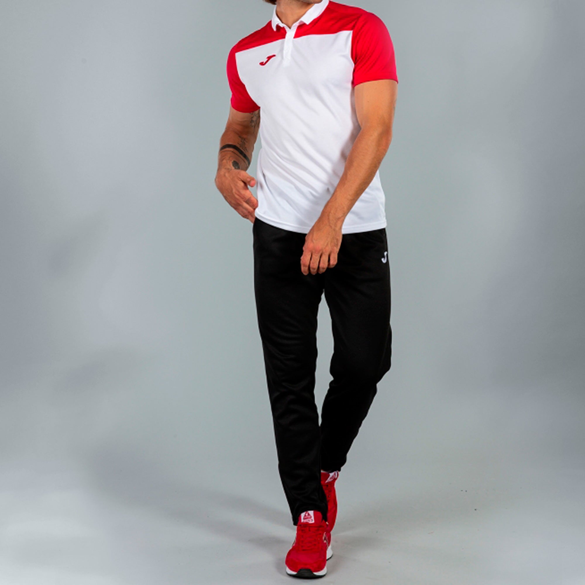 COMBI POLO SHIRT S/S - BIANCO-ROSSO - BIANCO-ROSSO