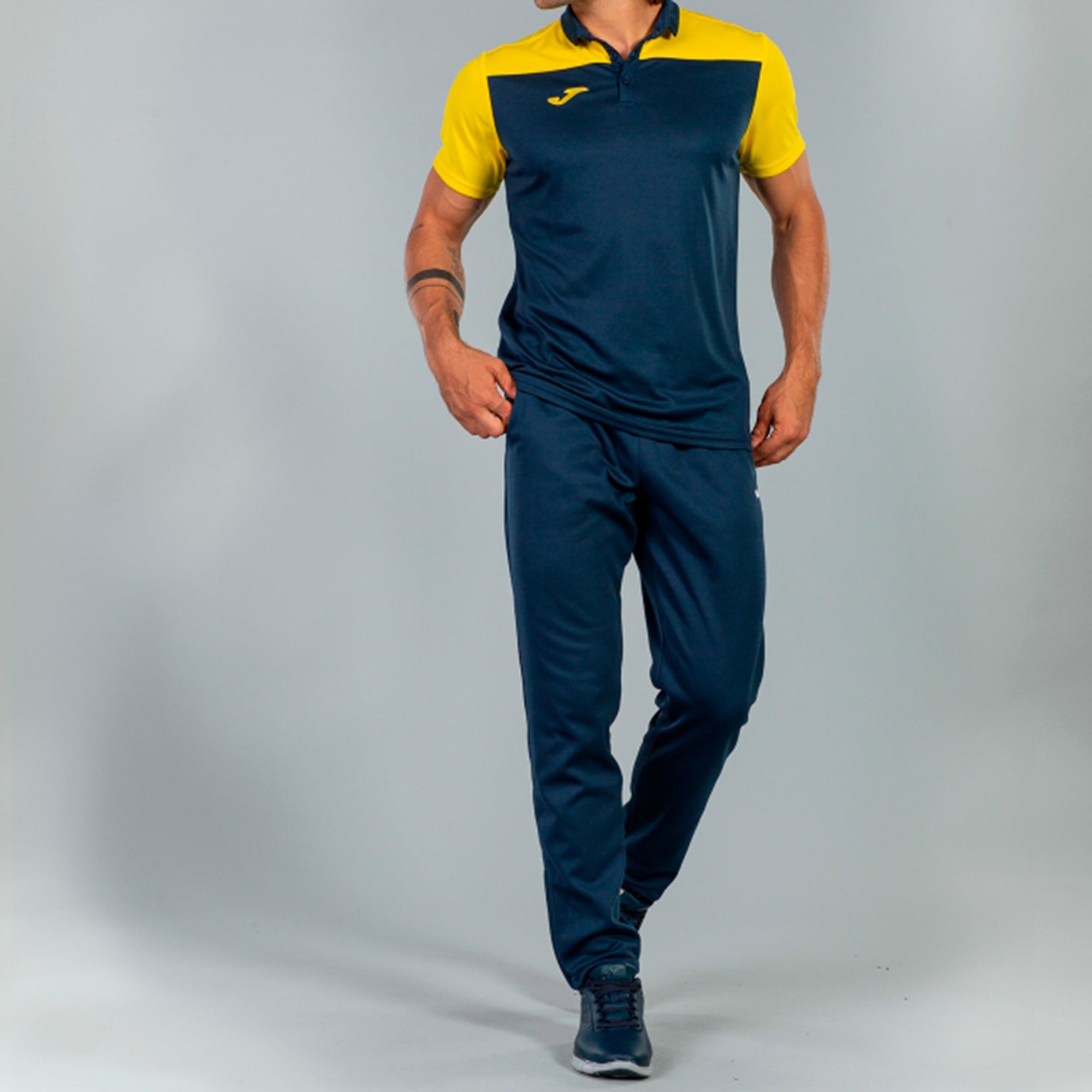 COMBI POLO SHIRT S/S - BLU NAVY-GIALLO - BLU NAVY-GIALLO