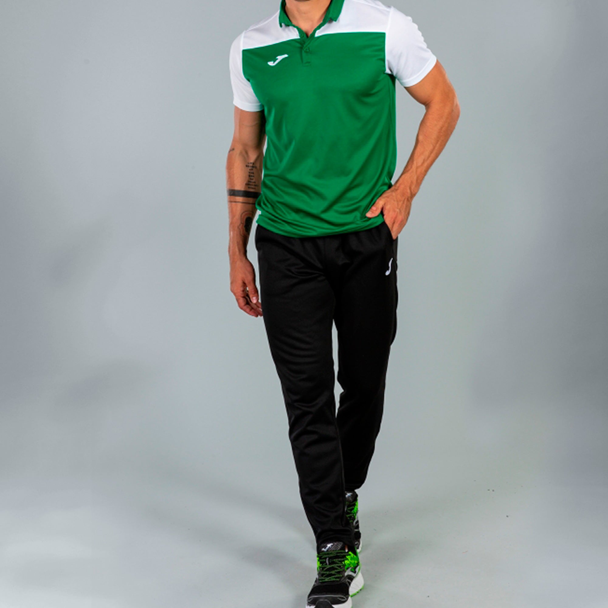 COMBI POLO SHIRT S/S - VERDE-BIANCO - VERDE-BIANCO