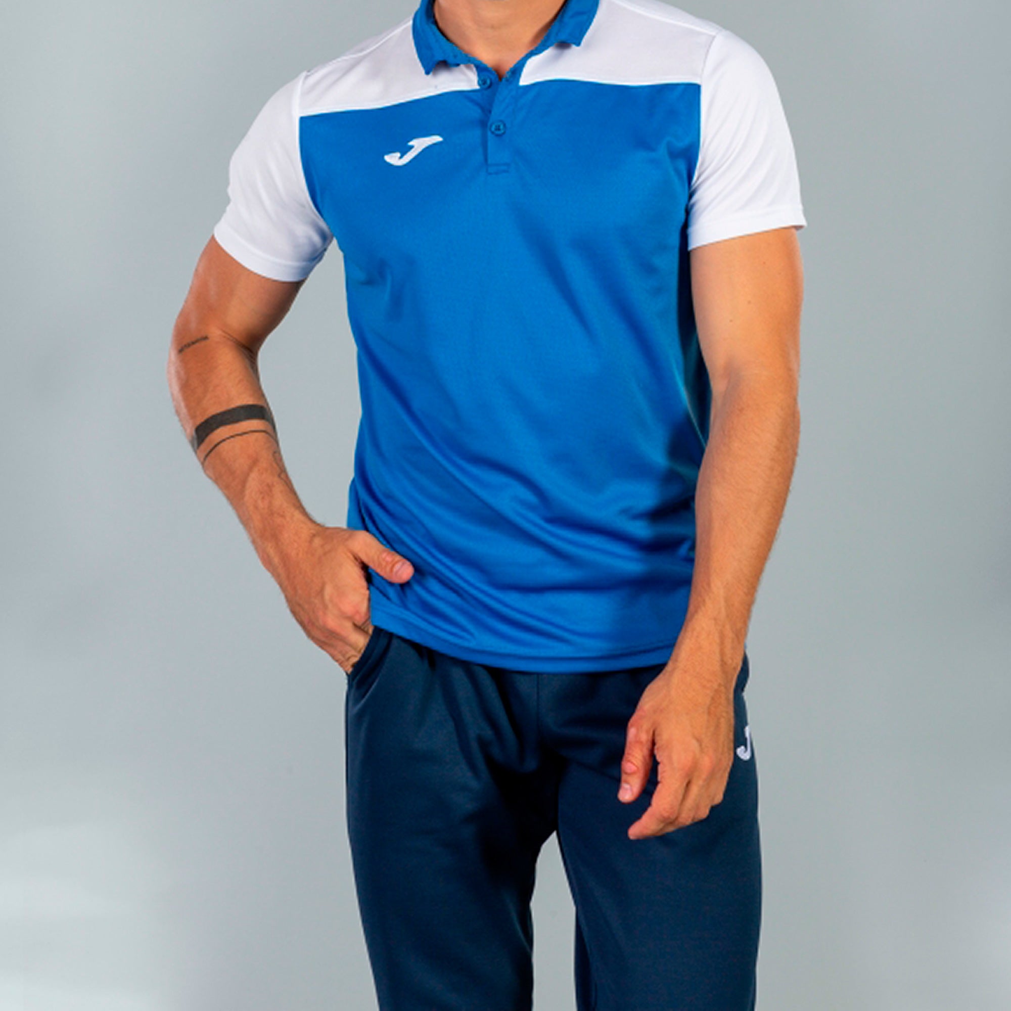 COMBI POLO SHIRT S/S - ROYAL-BIANCO - ROYAL-BIANCO