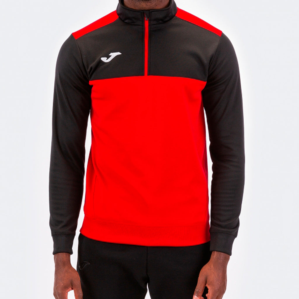 SWEATSHIRT WITH ZIP WINNER - ROSSO-NERO - ROSSO-NERO