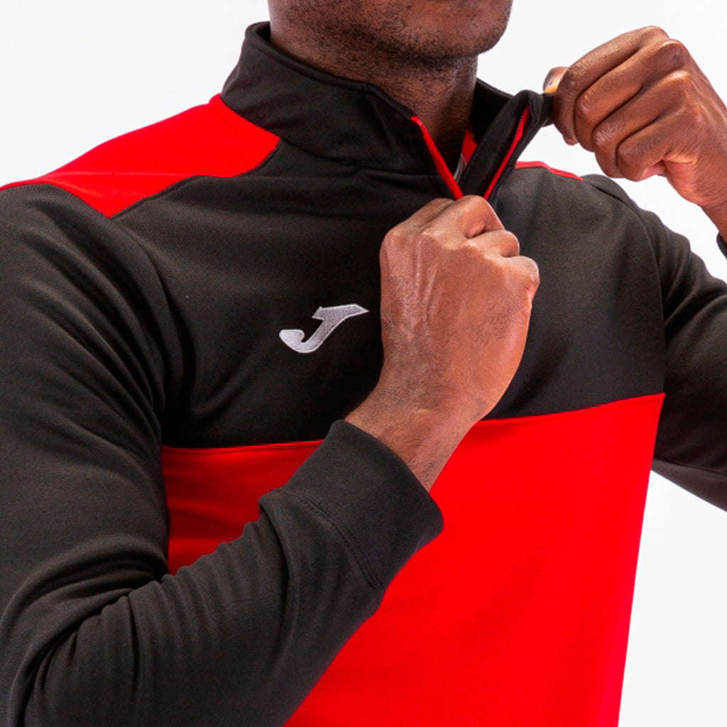 SWEATSHIRT WITH ZIP WINNER - ROSSO-NERO - ROSSO-NERO