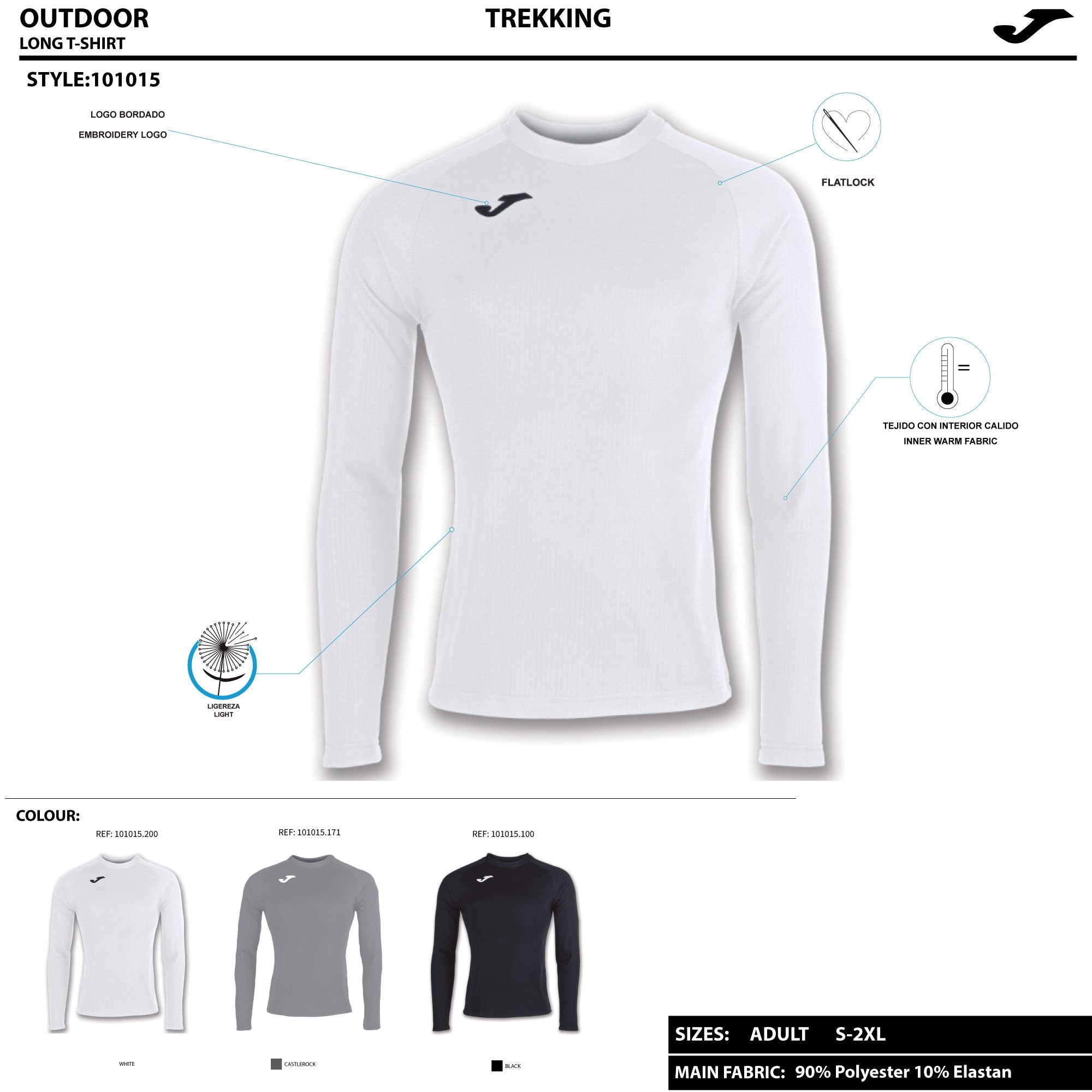 BRAMA FLEECE T-SHIRT M/L - BIANCO - BIANCO