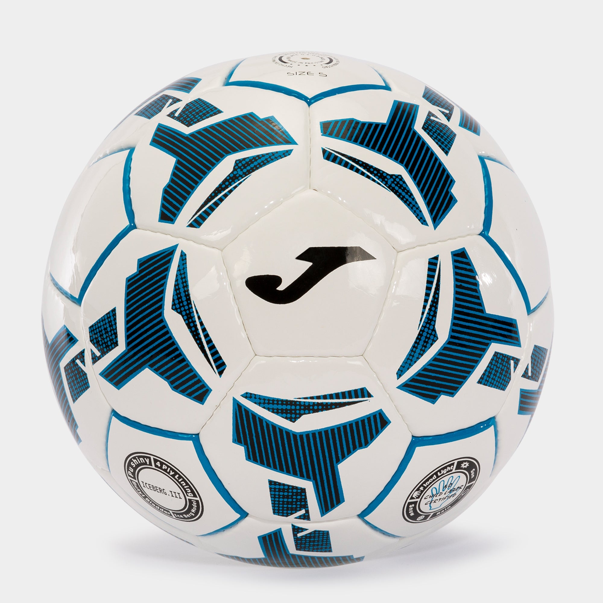 SIZE 5 ICEBERG III FOOTBALL - BIANCO-TURCHESE - BIANCO-TURCHESE
