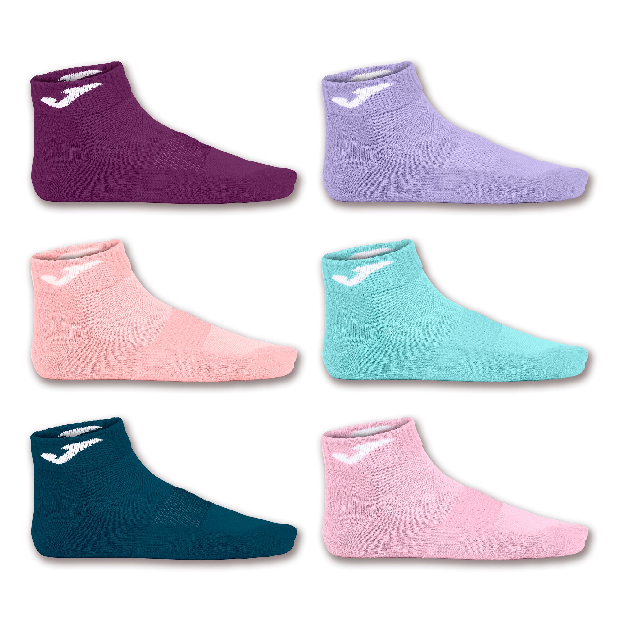 ANKLE SOCK PUR-SALM-BUR-TUR-NAV -PACK 12 PRS - MULTICOLORE - MULTICOLORE