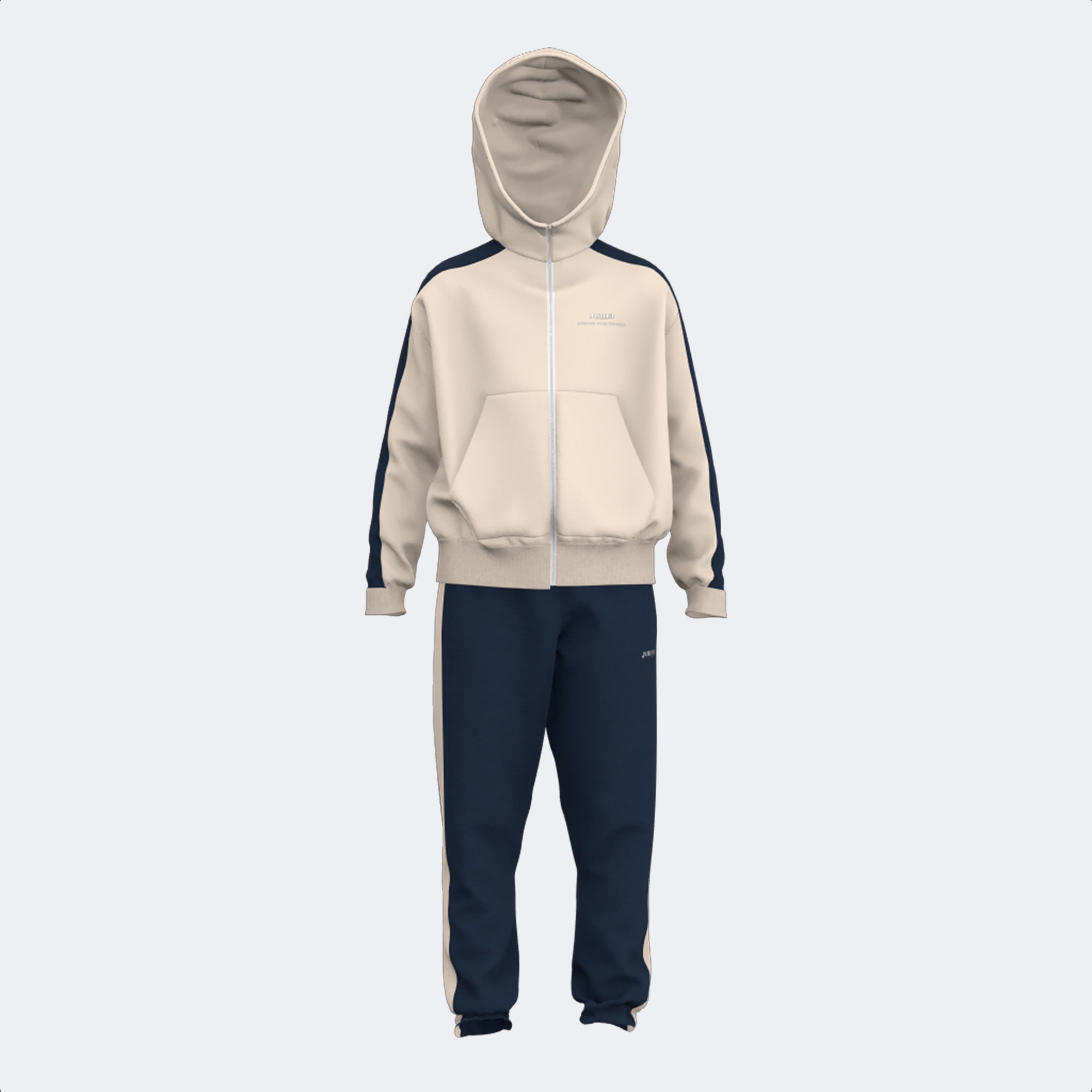 JOMA KIDS TRACKSUIT - BEIGE-BLU NAVY - BEIGE-BLU NAVY