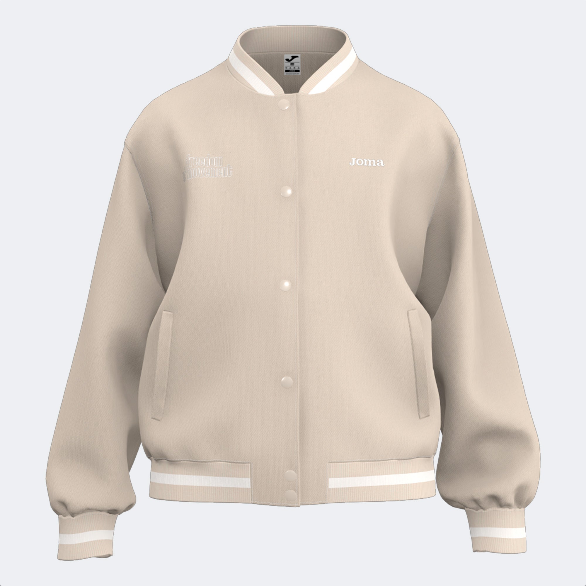 JOMA KIDS FULL ZIP SWEATSHIRT - BEIGE - BEIGE
