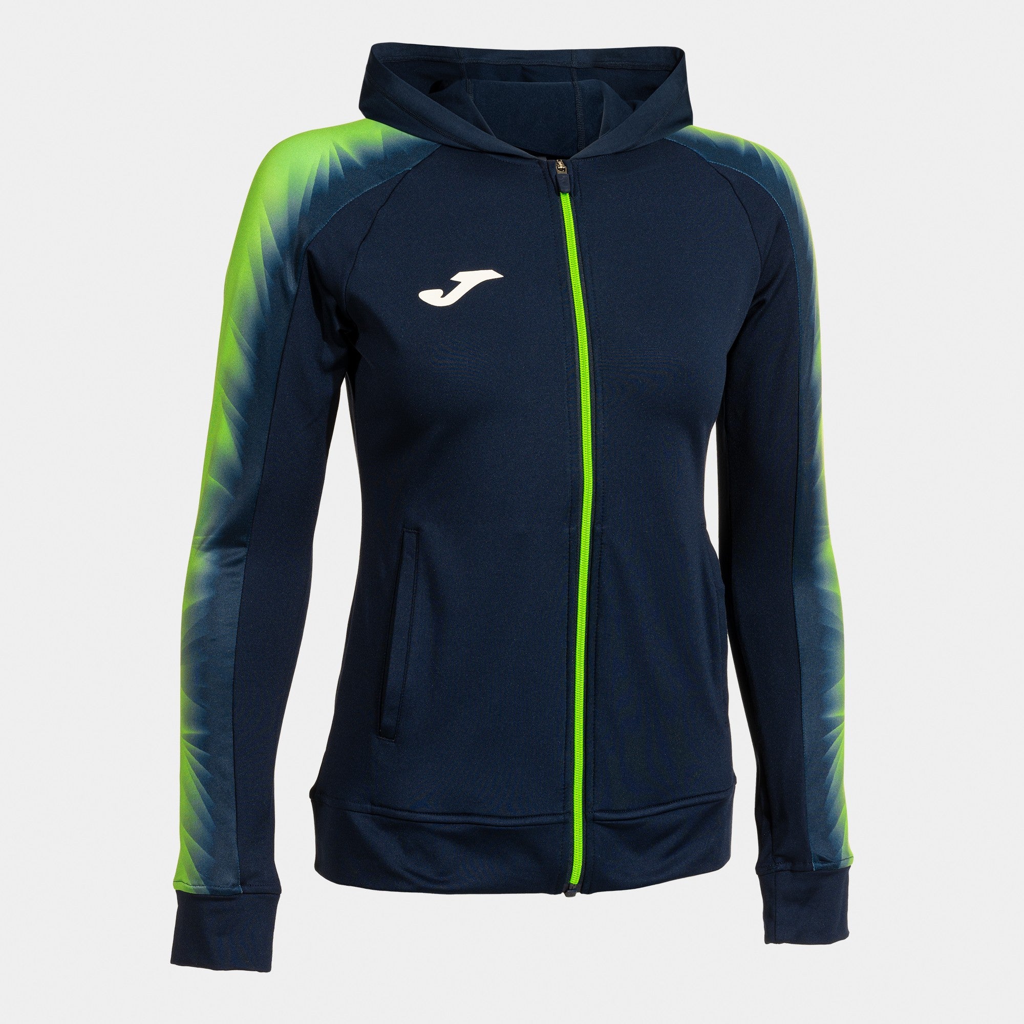 ELITE XI ZIP-UP HOODIE - BLU NAVY-VERDE FLUO - BLU NAVY-VERDE FLUO