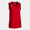FINAL BASKET II SLEEVELESS SHIRT - ROSSO-NERO - ROSSO-NERO