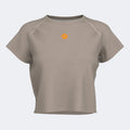 INDOOR GYM SHORT SLEEVE T-SHIRT - BEIGE-ARANCIONE - BEIGE-ARANCIONE