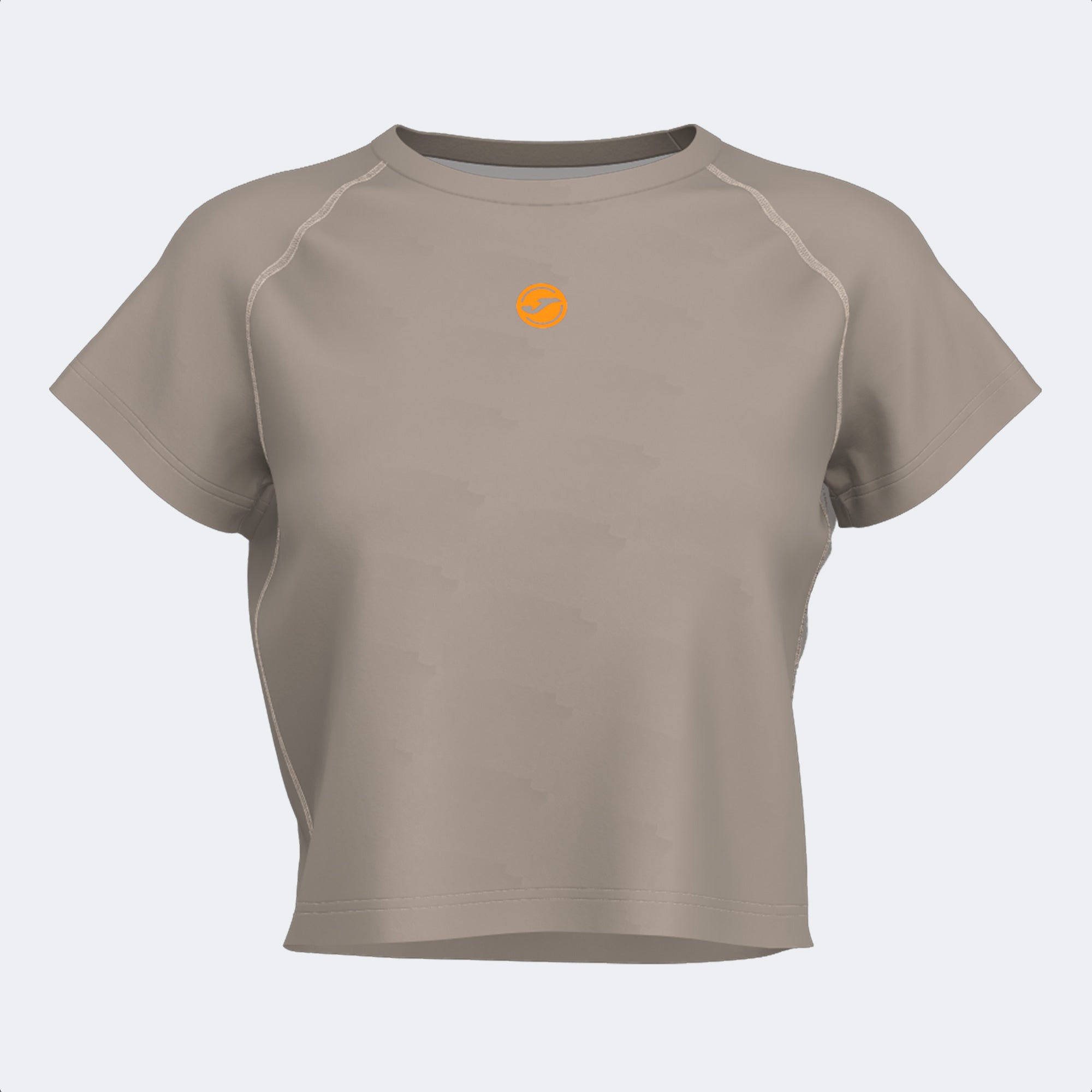 INDOOR GYM SHORT SLEEVE T-SHIRT - BEIGE-ARANCIONE - BEIGE-ARANCIONE