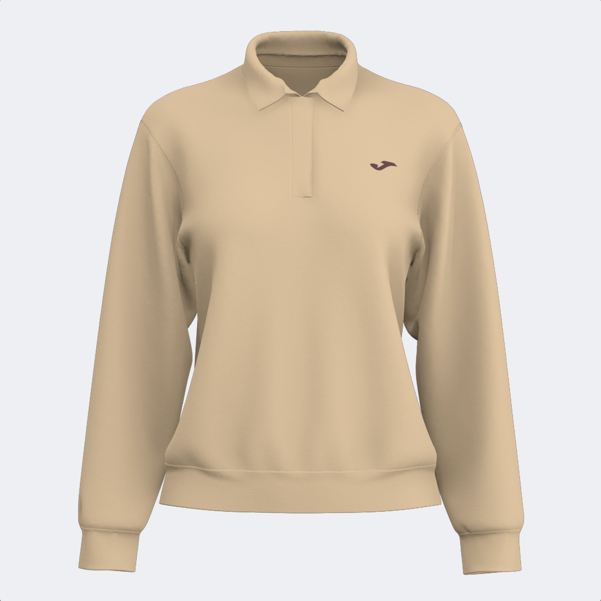 SOFT LONG SLEEVE POLO - BEIGE - BEIGE